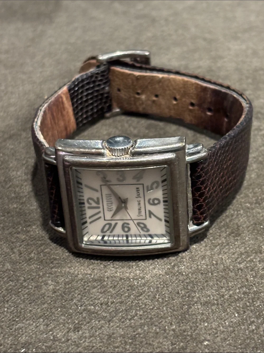 .925 Sterling Silver ECCLISSI WRIST WATCH WRISTWATCH Fine Jewelry - Needs Strap